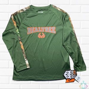 REALTREE Olive Ling Sleeves Boys Shirt Large